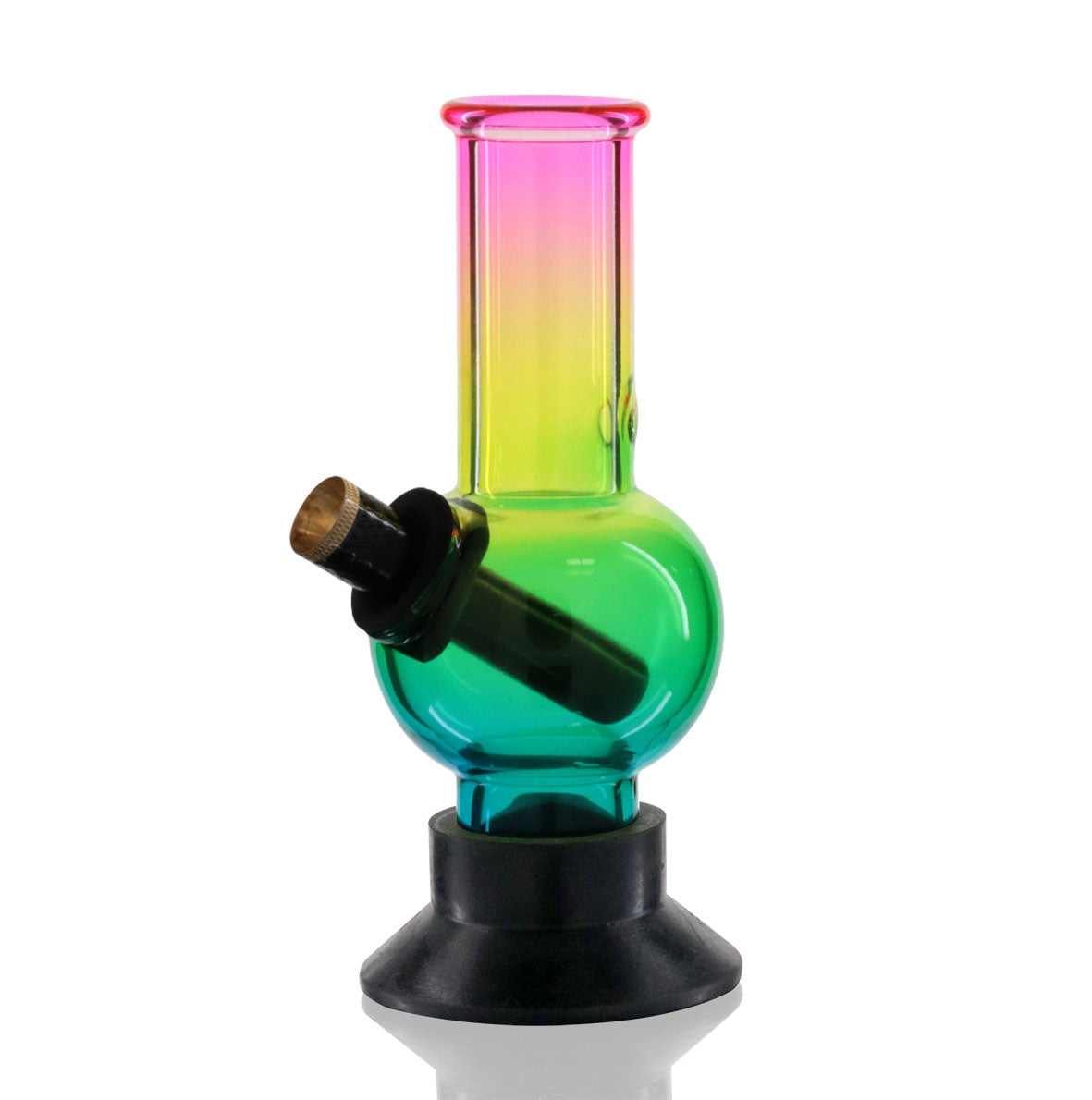 Mini Bubble 17cm Glass Bong - Rainbow Glass Fade left