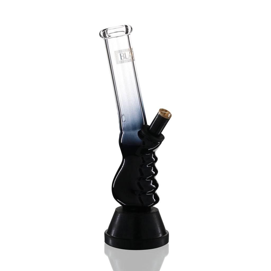 Mini Glass 20cm Gripper Bong - Black Fade Luxury right