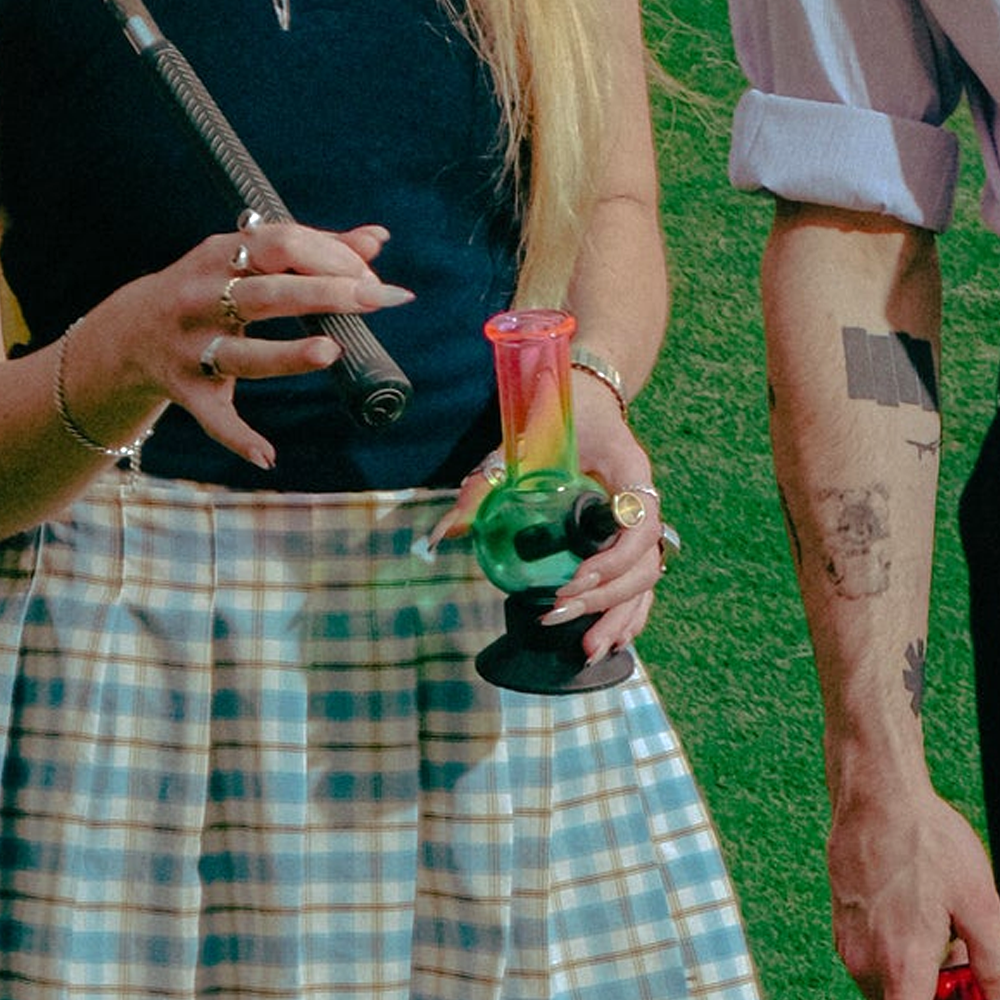 Mini Bubble 17cm Glass Bong - El Cheapo Rasta
