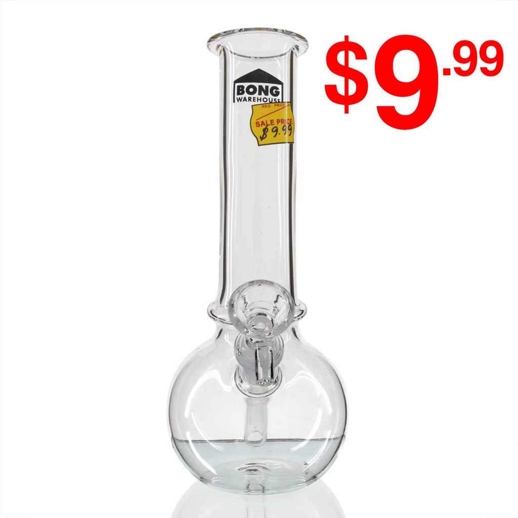 $9.99 Bubble 18cm Glass Bong - Clear front