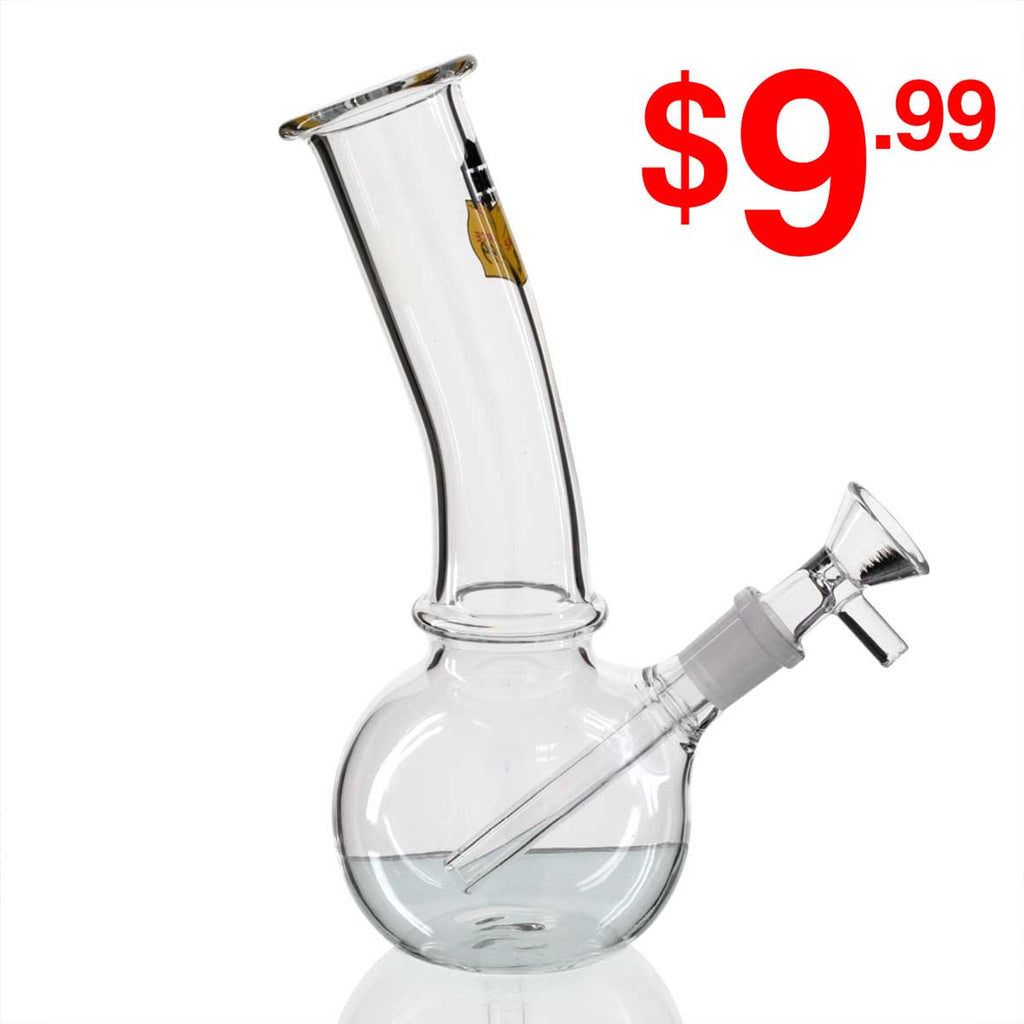 $9.99 Bubble 18cm Glass Bong - Clear side