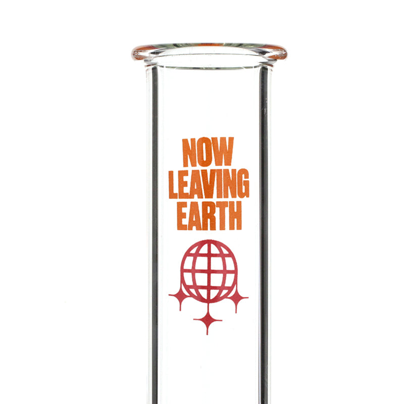 Bent Neck Beaker 27cm Glass Bong - Now Leaving Earth stem