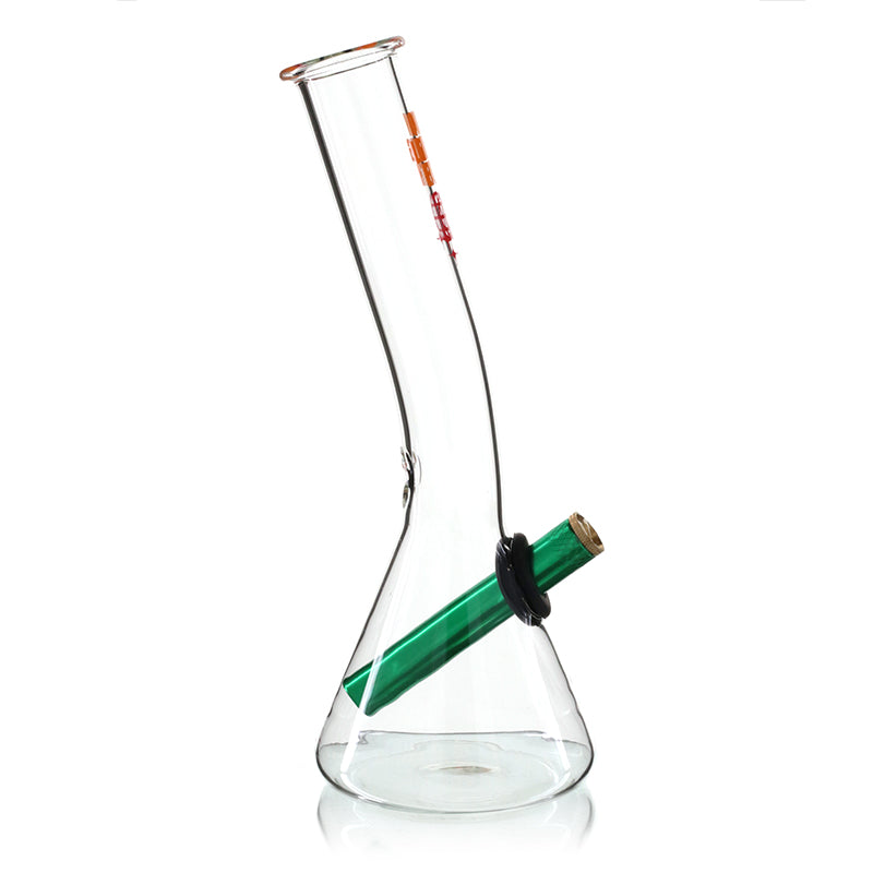 Bent Neck Beaker 27cm Glass Bong - Now Leaving Earth right side