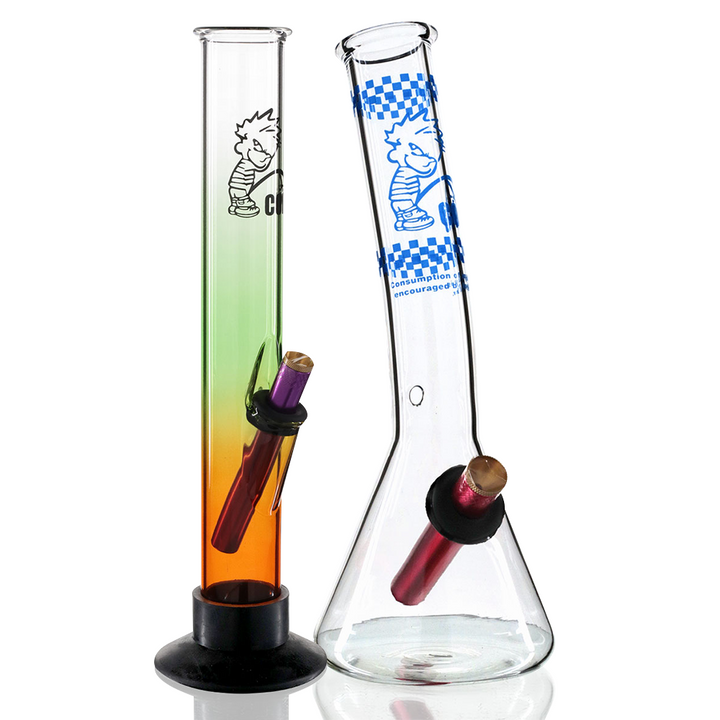 BW - Tall Tube & Bent Neck Beaker Glass Bong Bundle - FTP Pissboy