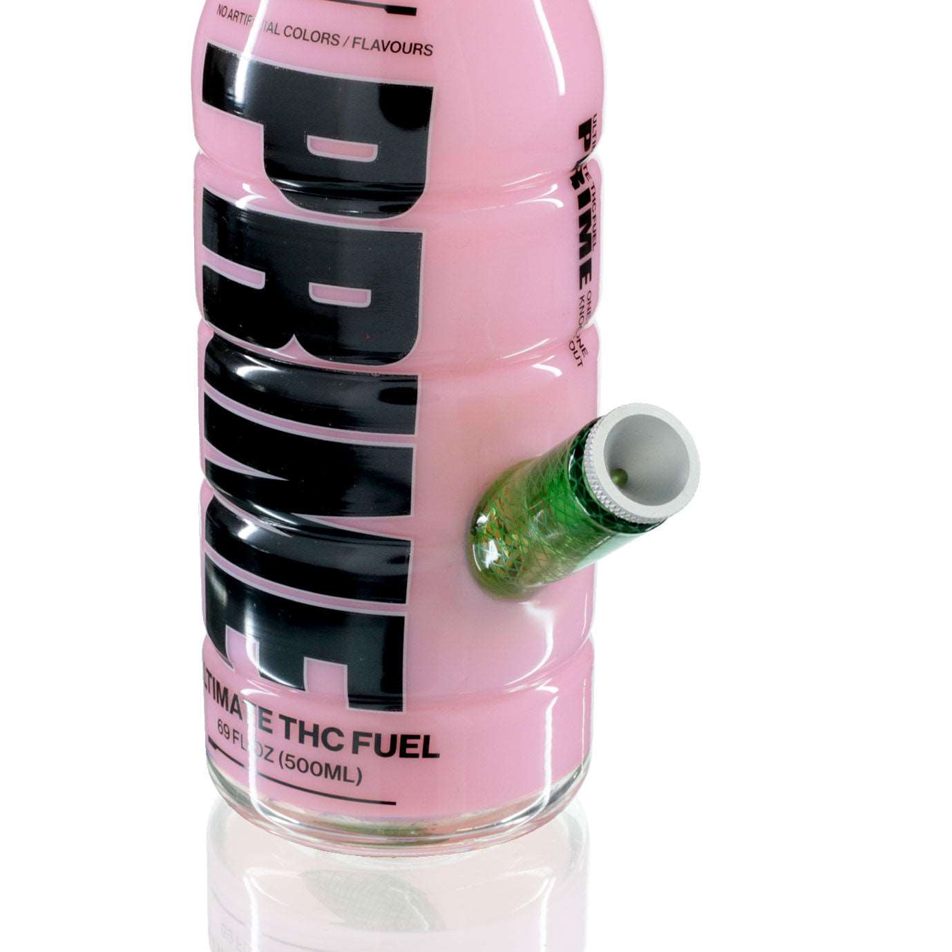 Prime Glass Bong 19cm Pink - Mouthpiece Close-Up View | Bong Warehouse