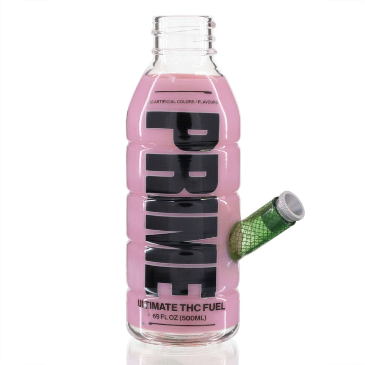 Prime Glass Bong 19cm Pink - Front View | Bong Warehouse