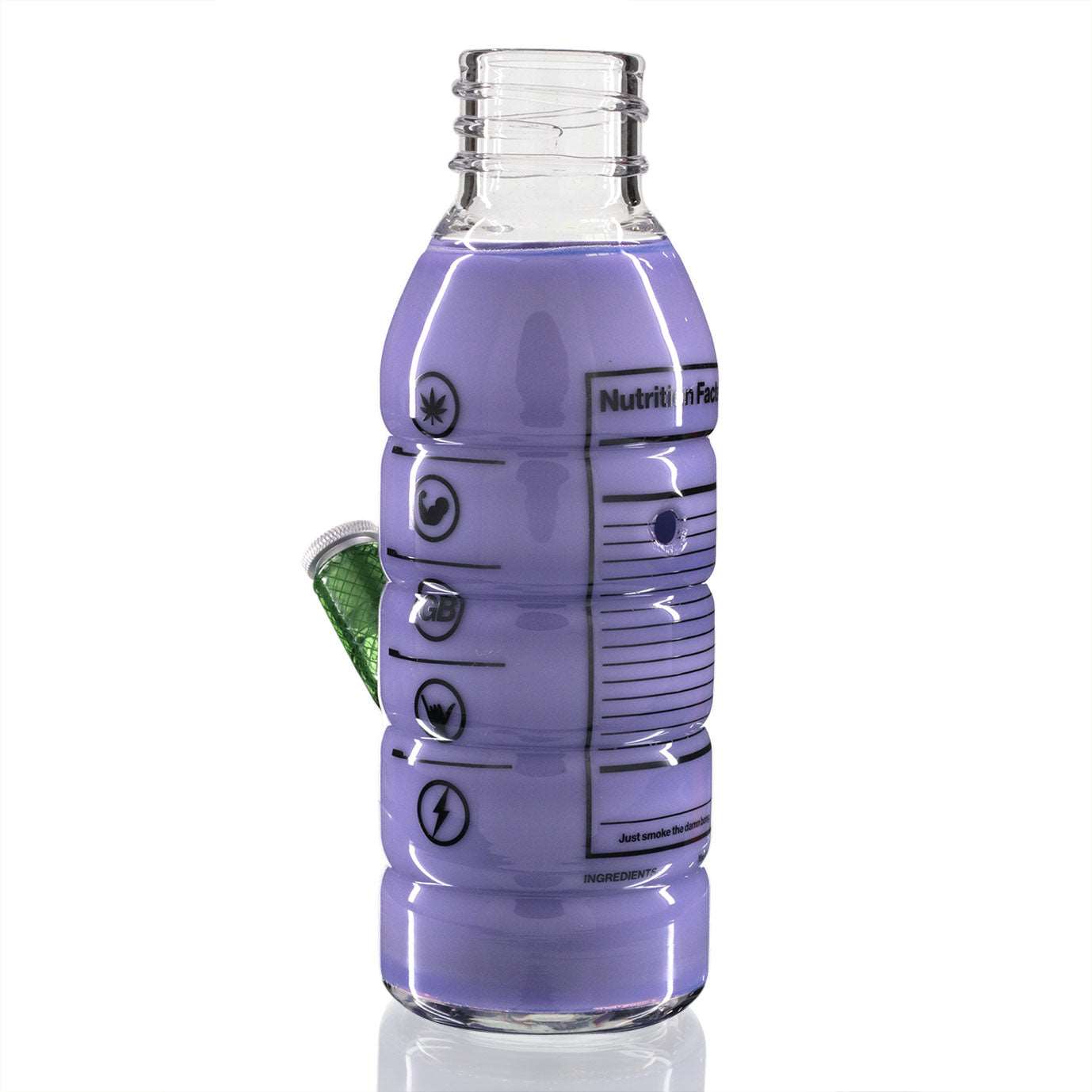 Prime Glass Bong 19cm Purple - Left View | Bong Warehouse