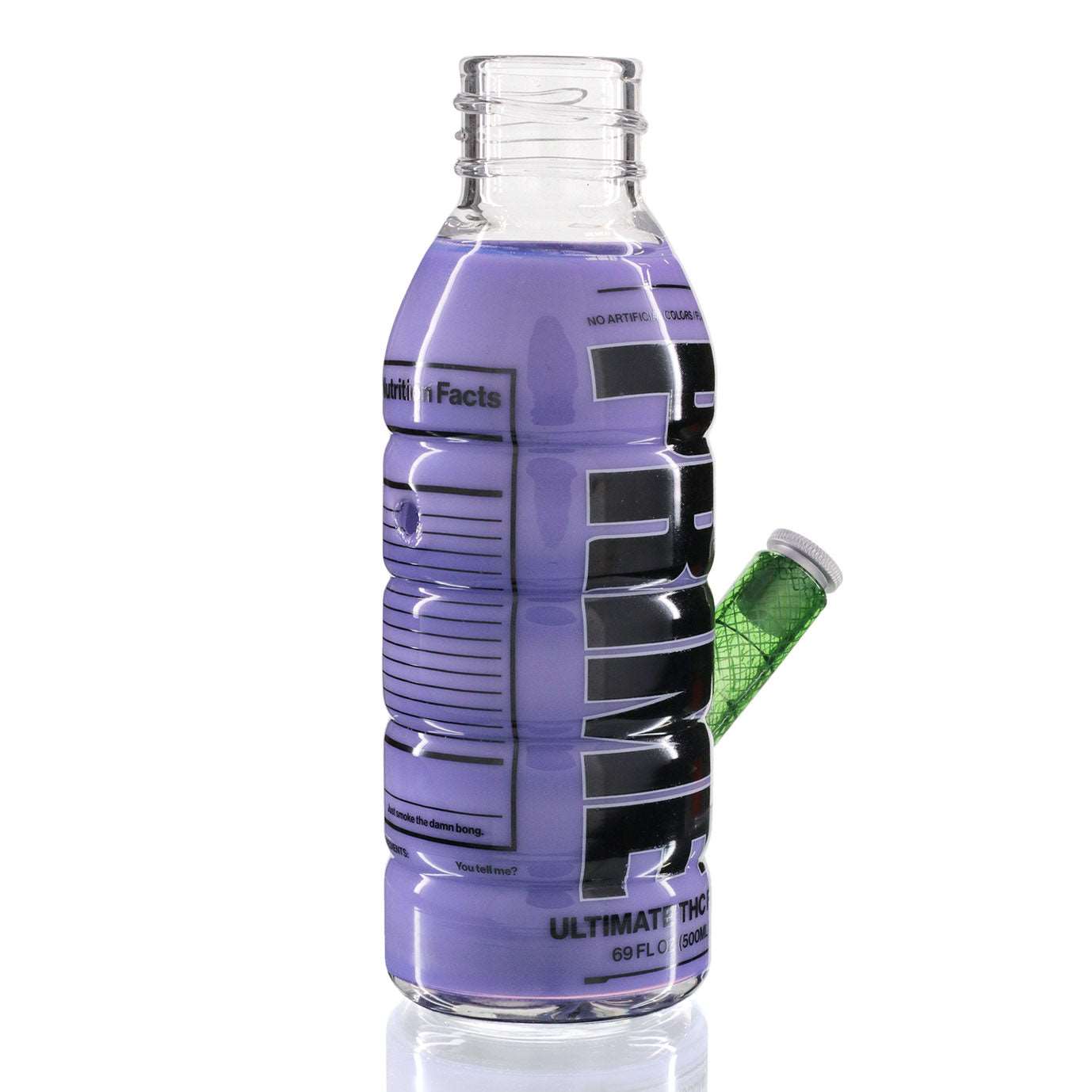 Prime Glass Bong 19cm Purple - Front View | Bong Warehouse