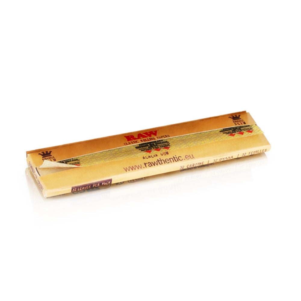 Box of Raw rolling paper on a white background