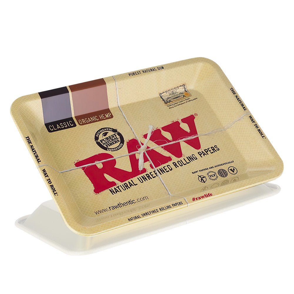 RAW - Medium Blunt Rolling Tray - Classic tilted