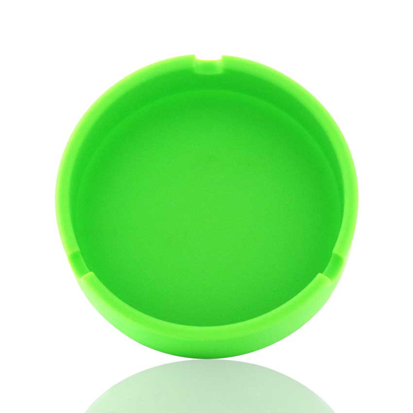 Bong Warehouse - Round Silicone Ash tray - Green top