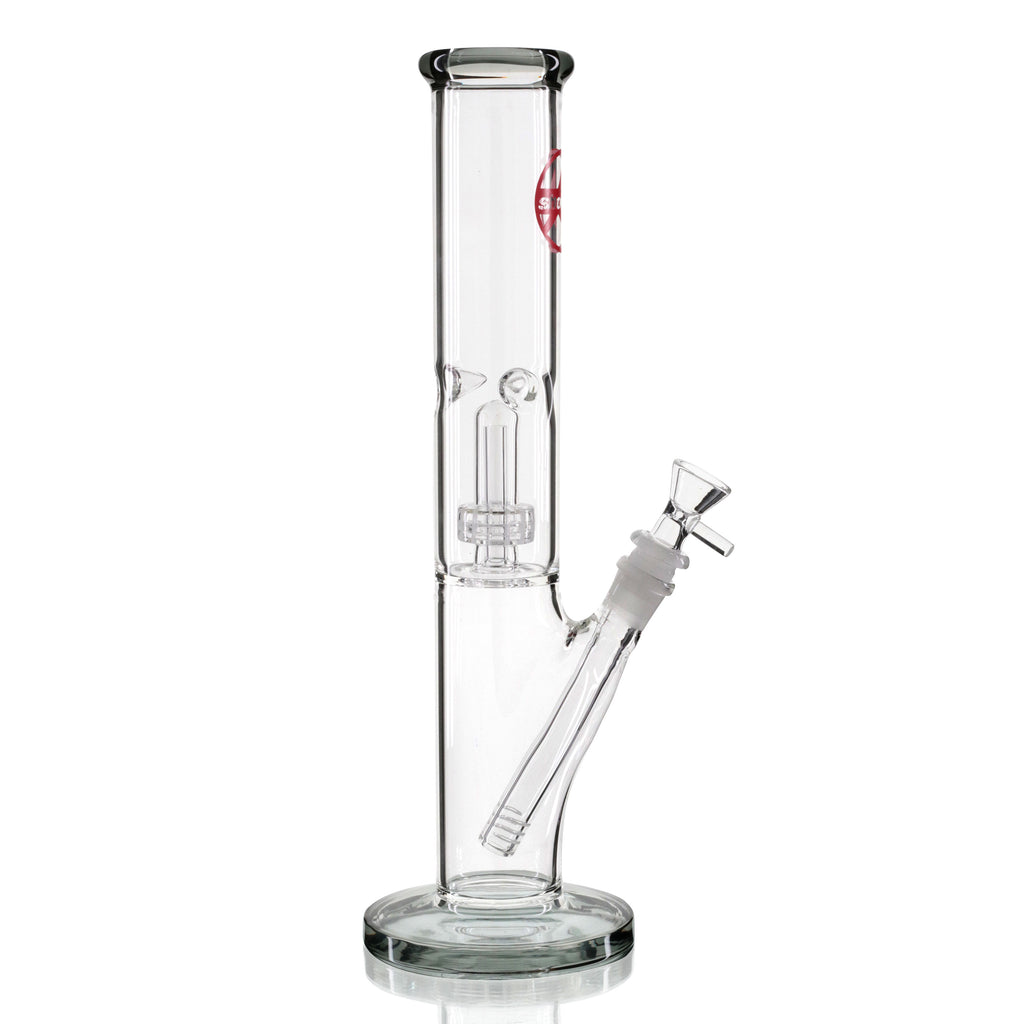 Shotties 35cm Glass Slit Diffuser Pillar Bong - Clear/Smoke right