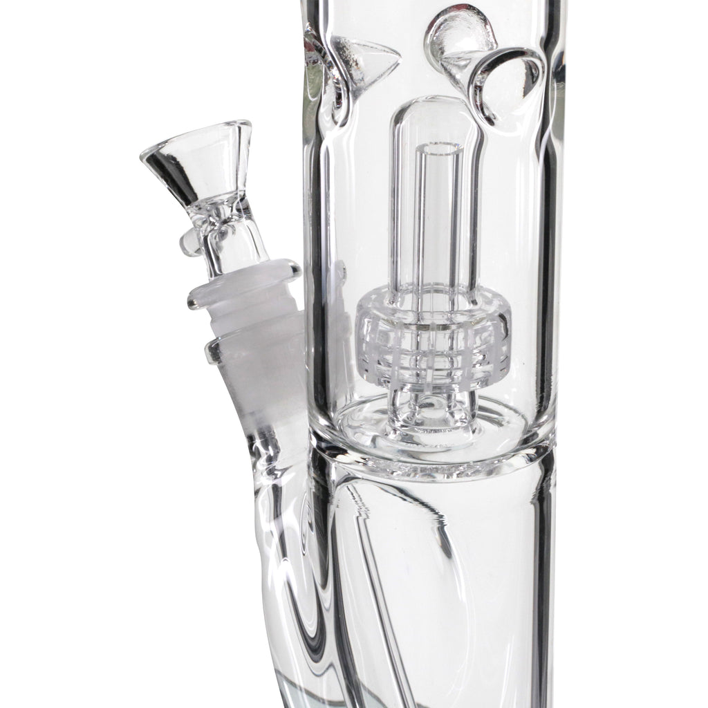 Shotties 35cm Glass Slit Diffuser Pillar Bong - Clear/Smoke | Bong ...