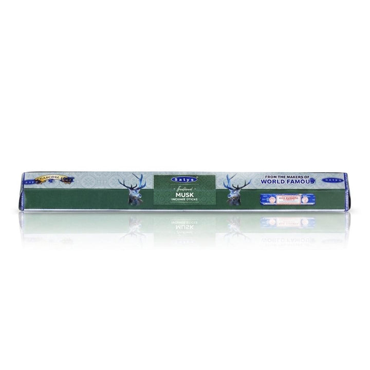 Satya - Musk Incense Sticks - 15g  in a box on full view white background