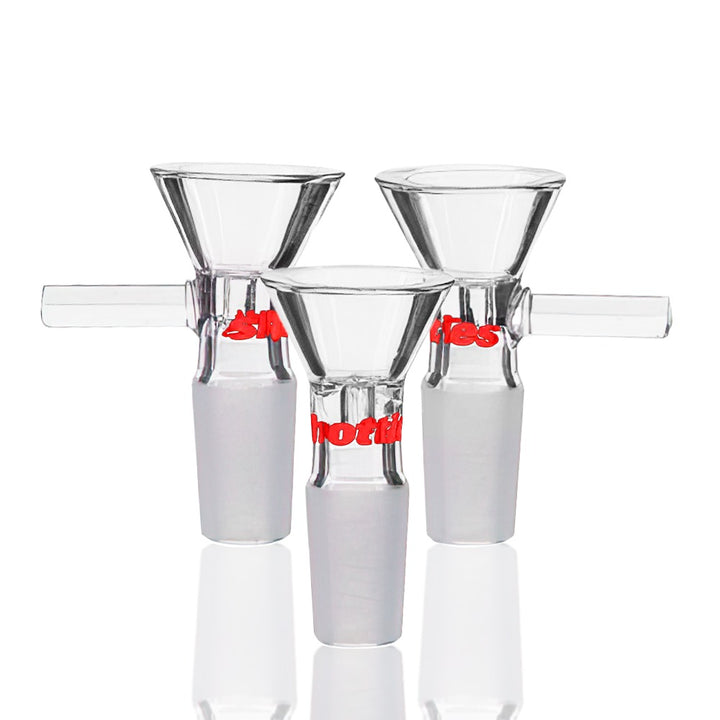 Shotties™ - 3 x Cone Handle (Bowl) 14mm Male - Clear