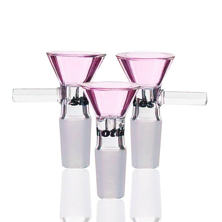 Shotties™ - 3 x Cone Handle (Bowl) 14mm Male - Pink