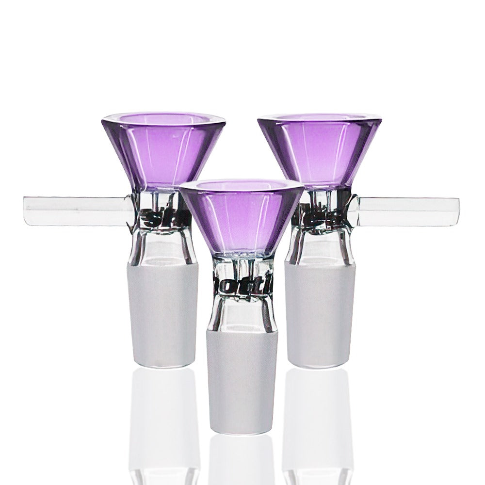 Shotties™ - 3 x Cone Handle (Bowl) 14mm Male - Purple