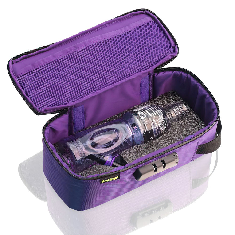 Shotties - Lockable Bong Bag - Purple open