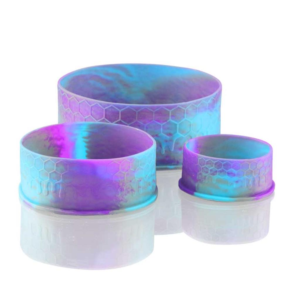 Hookah Protective Silicone Sleeve Kits - Blue/ Grey 3 pack