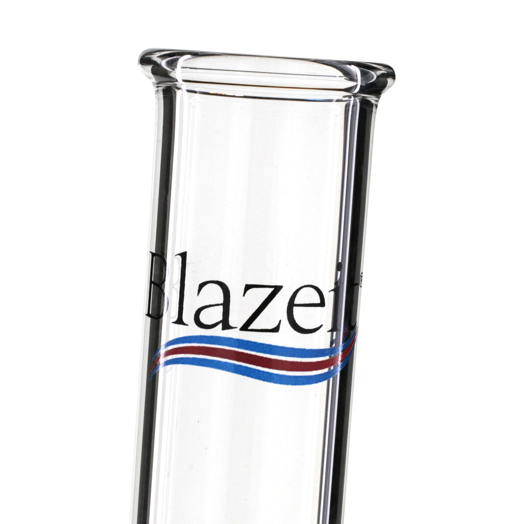 Large Tube 33cm Glass Bong - Clear Blaze it stem artwork