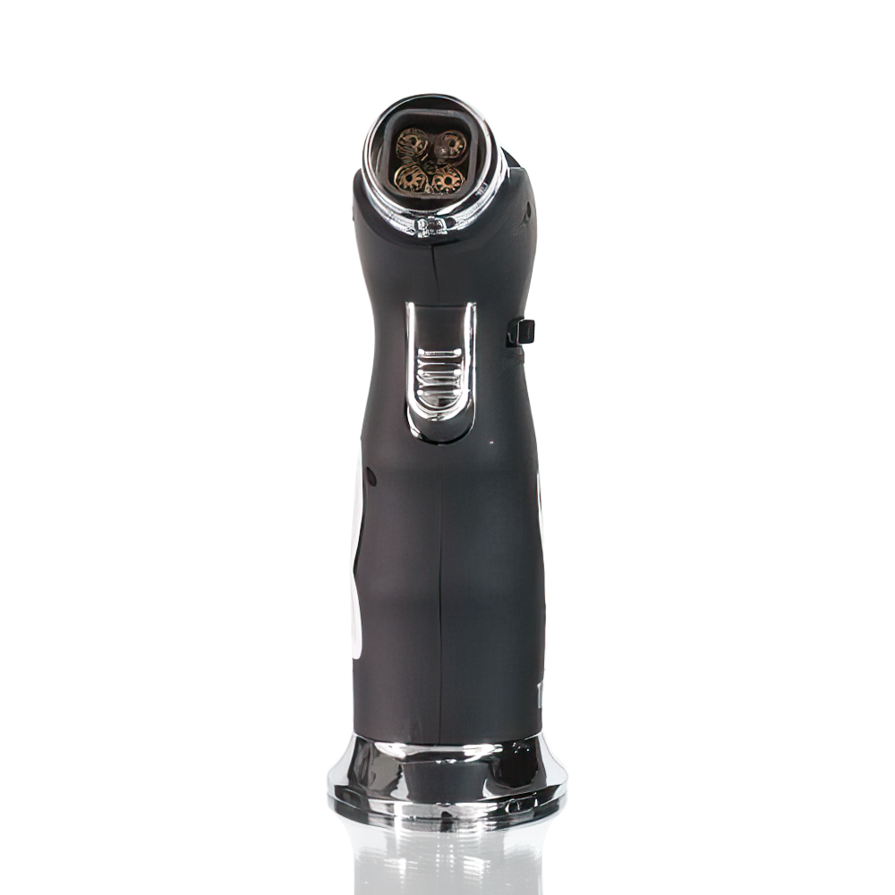Tiko - Gun Jet Torch Lighter - Black/ Silver front