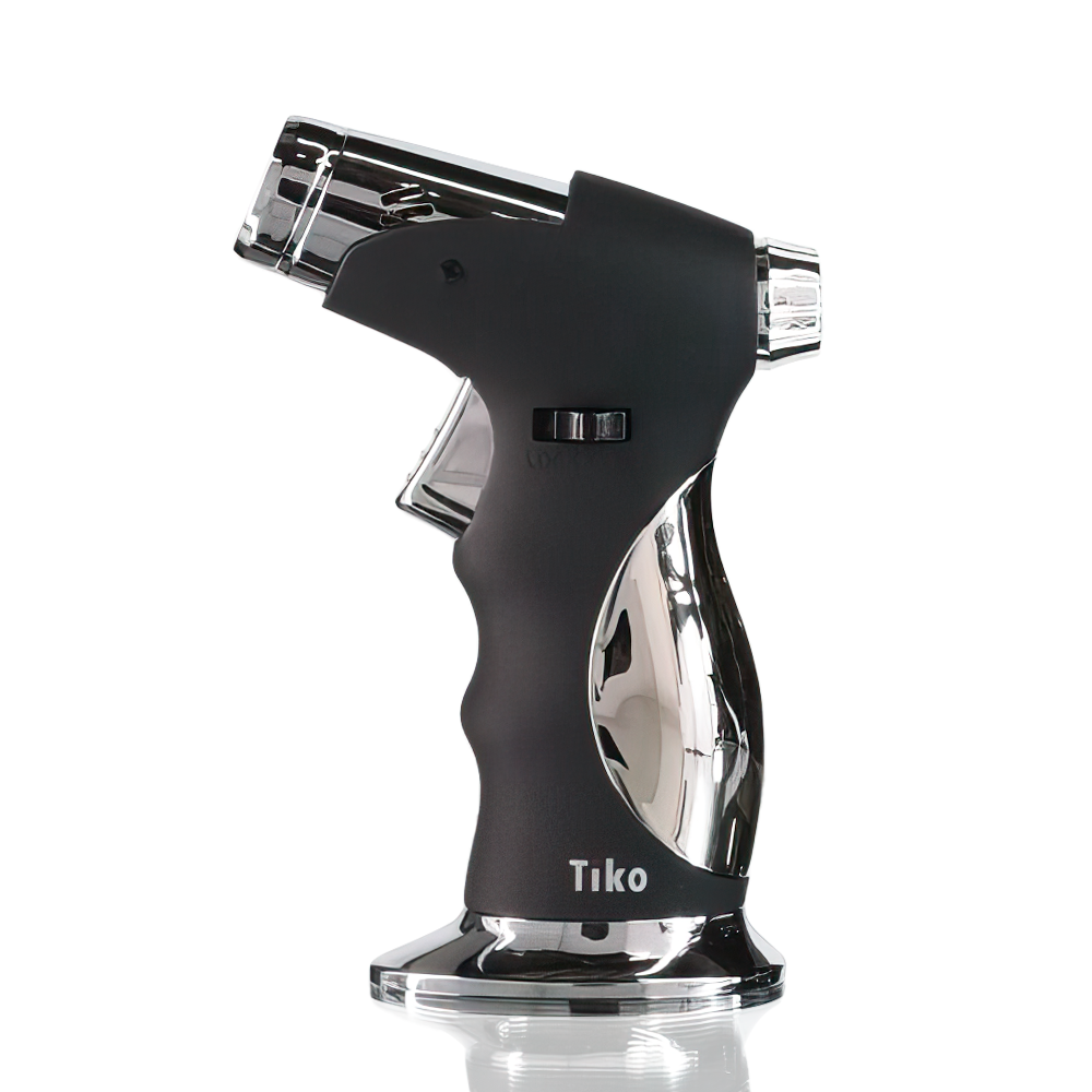 Tiko - Gun Jet Torch Lighter - Black/ Silver left
