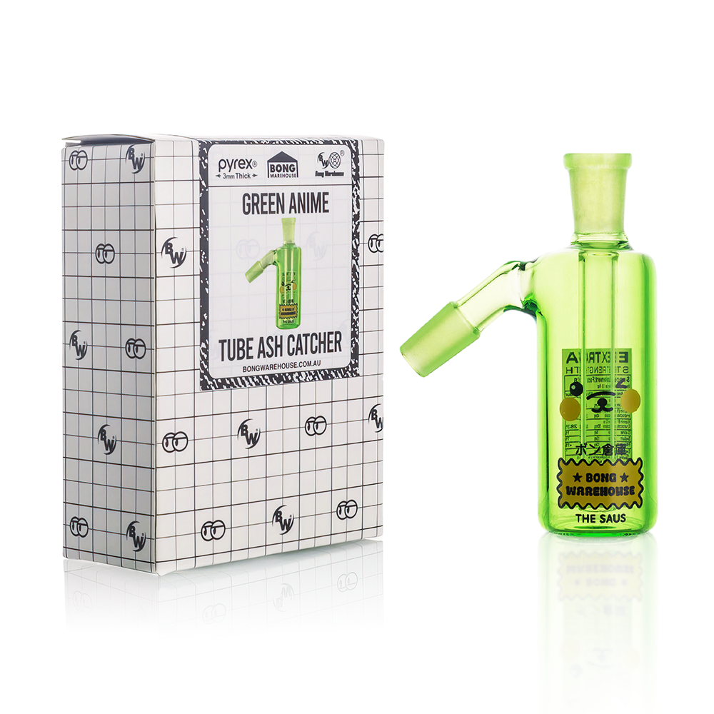 Bong Warehouse - Tube Ash Catcher - Green Anime