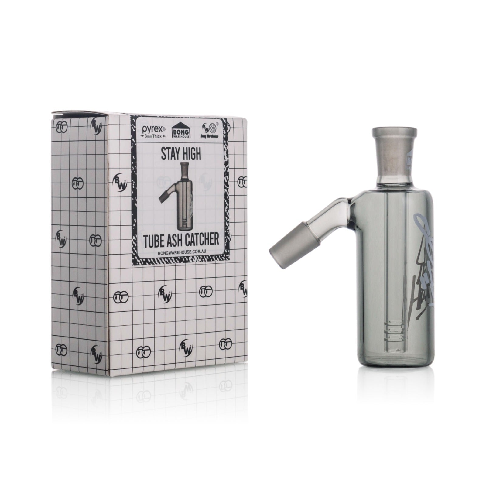 Bong Warehouse - Tube Ash Catcher - Grey Stay High