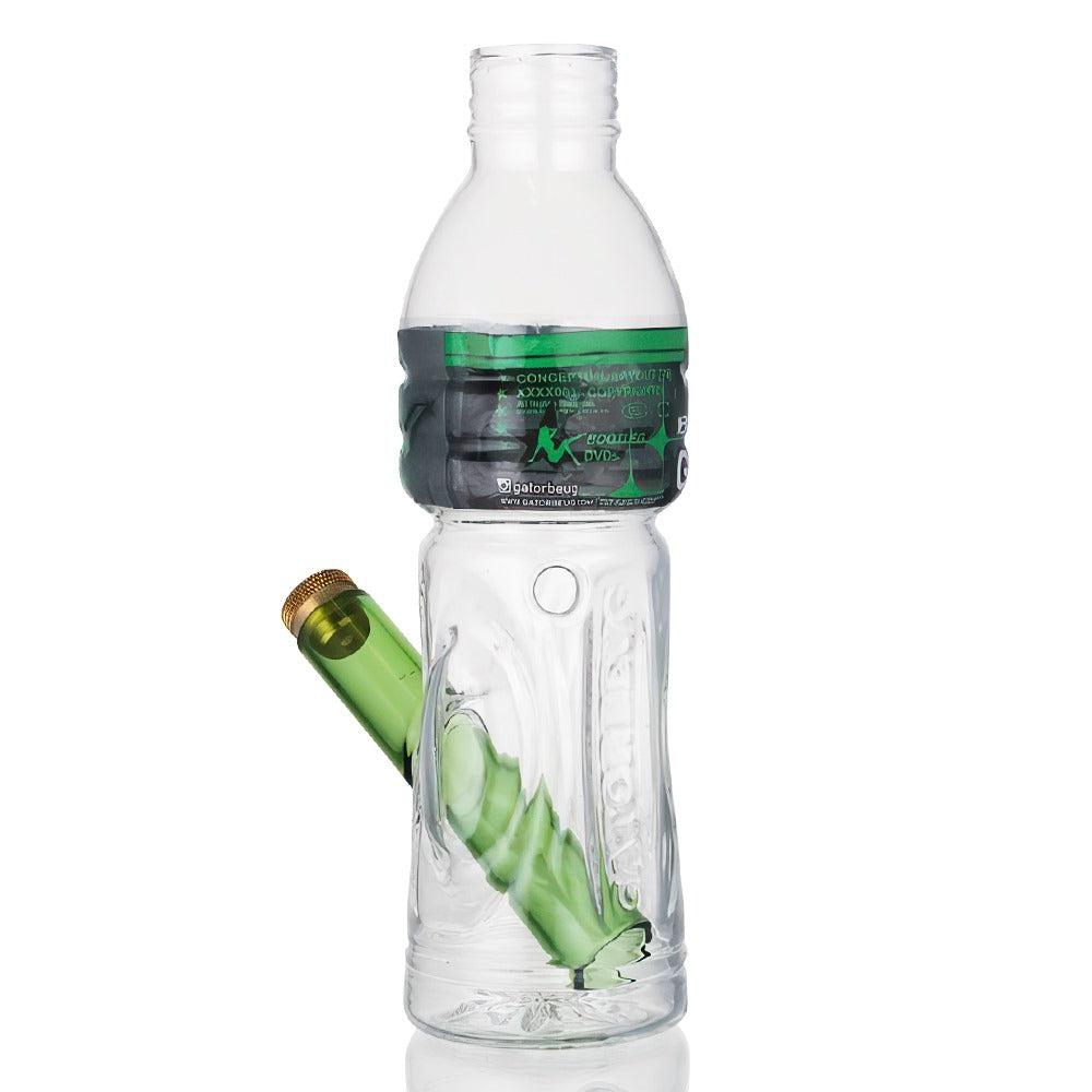Gatorbeug G2 Mini Glass Bong 18.5cm in Green - Back View