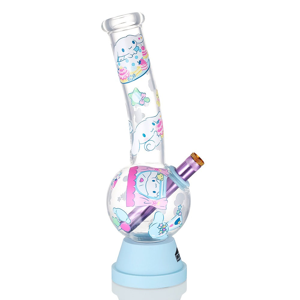 BW - Tall Bubble 27cm Glass Bong - Blue Hello Kitty Party