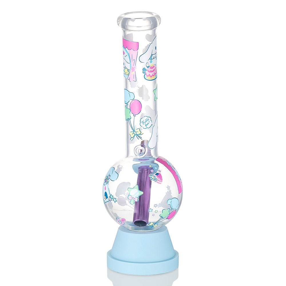 BW - Tall Bubble 27cm Glass Bong - Blue Hello Kitty Party