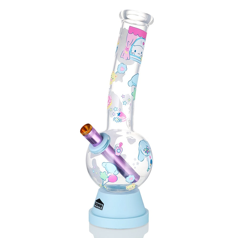 BW - Tall Bubble 27cm Glass Bong - Blue Hello Kitty Party