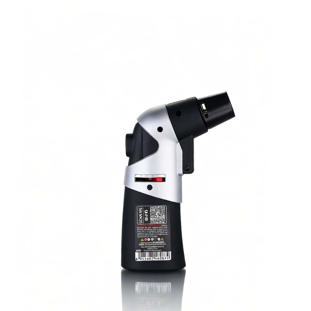 Zengaz - Gun Jet Torch Lighter - Silver design on a white background