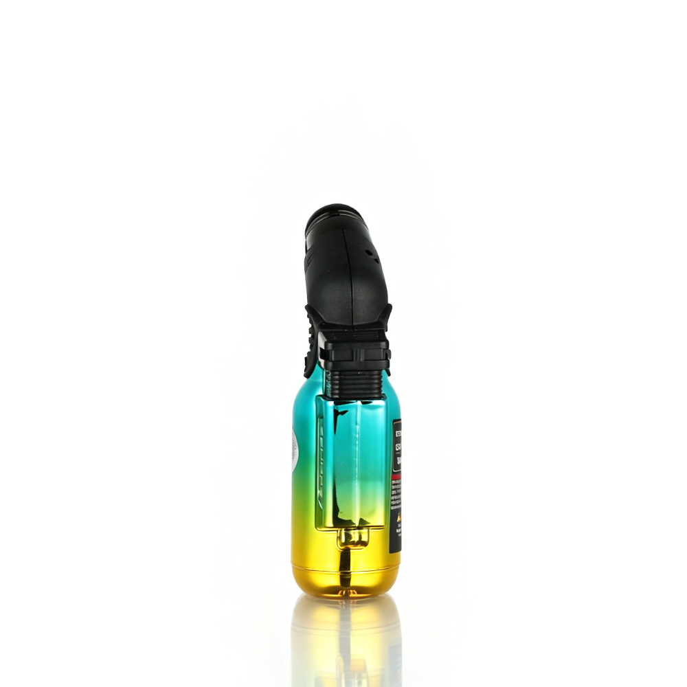 Zengaz - Angle Torch Lighter - Ombre Blue Gold on a white background