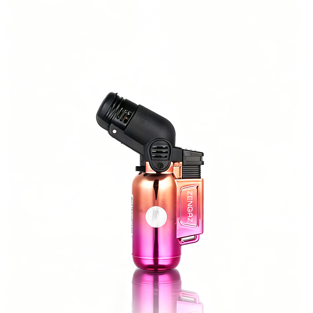 Zengaz - Angle Torch Lighter - Ombre Peach Pink lighter on a white background