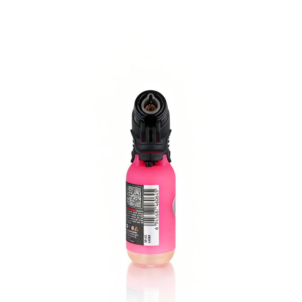 Zengaz - Angle Torch Lighter - Pink  with black top on a white background