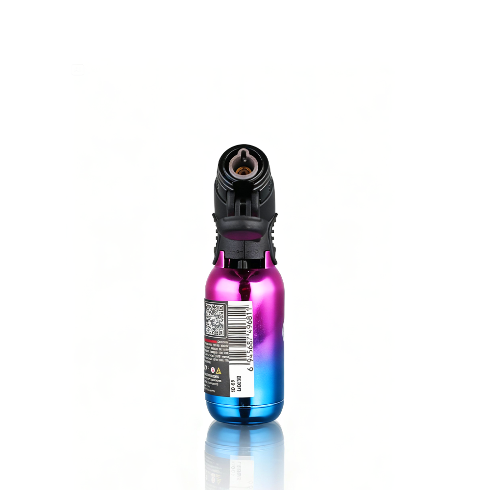 Zengaz - Angle Torch Lighter - Ombre Pink Blue on a white background