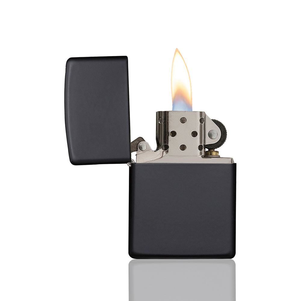 Zippo Lighter - Black Matte flame