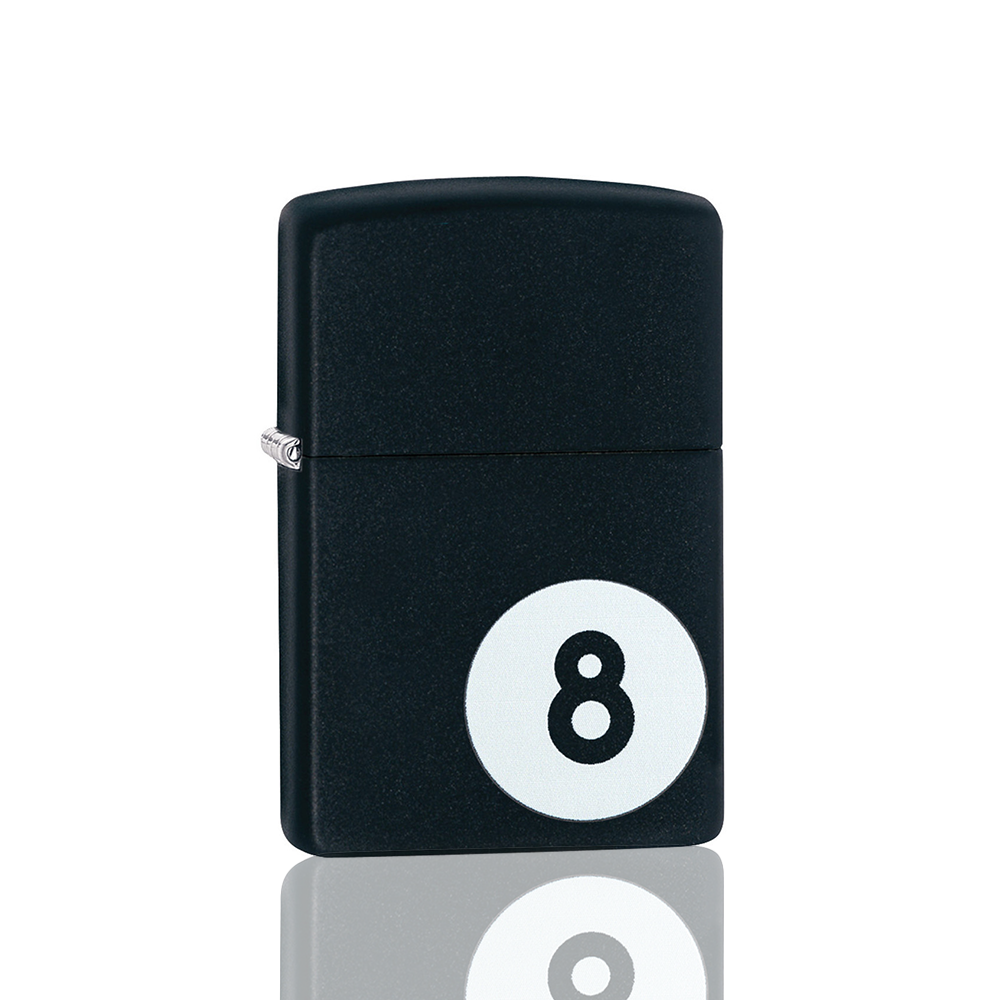 Zippo Lighter - Eight Ball - Black Matte_1