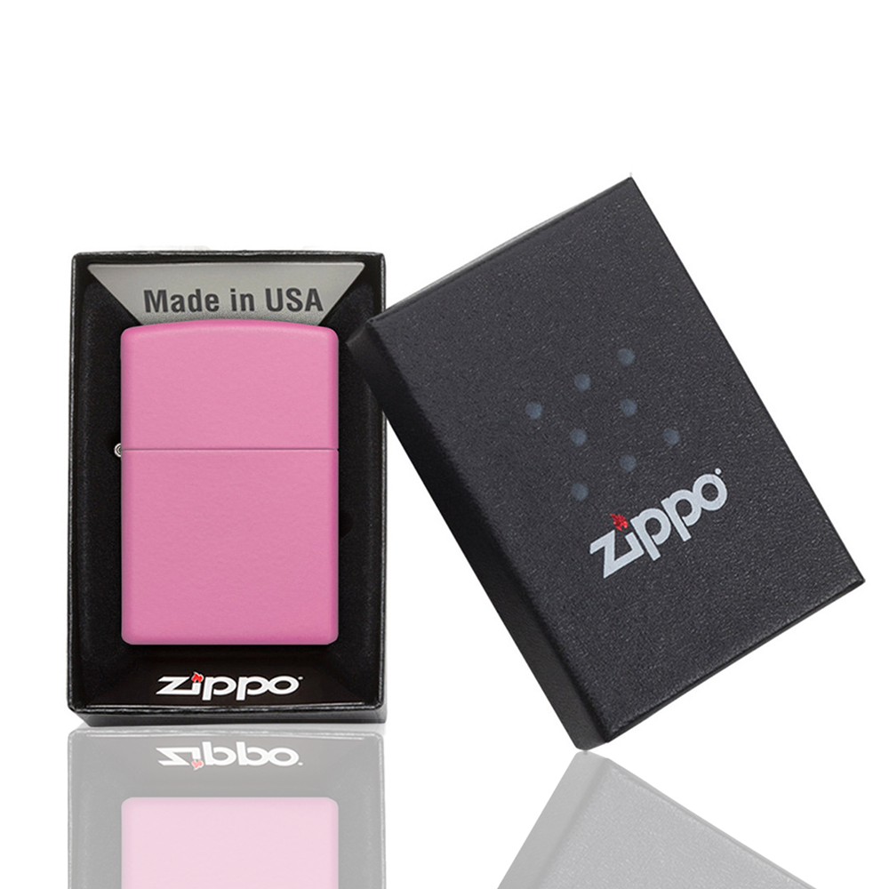Zippo Lighter - Pink Matte box