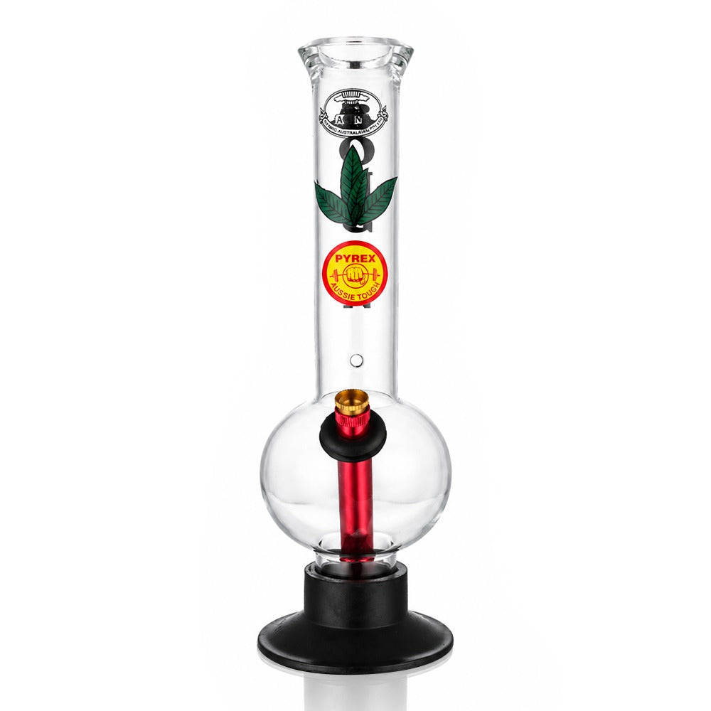 Agung - Big Glass 32cm Bubble Bong - Clear