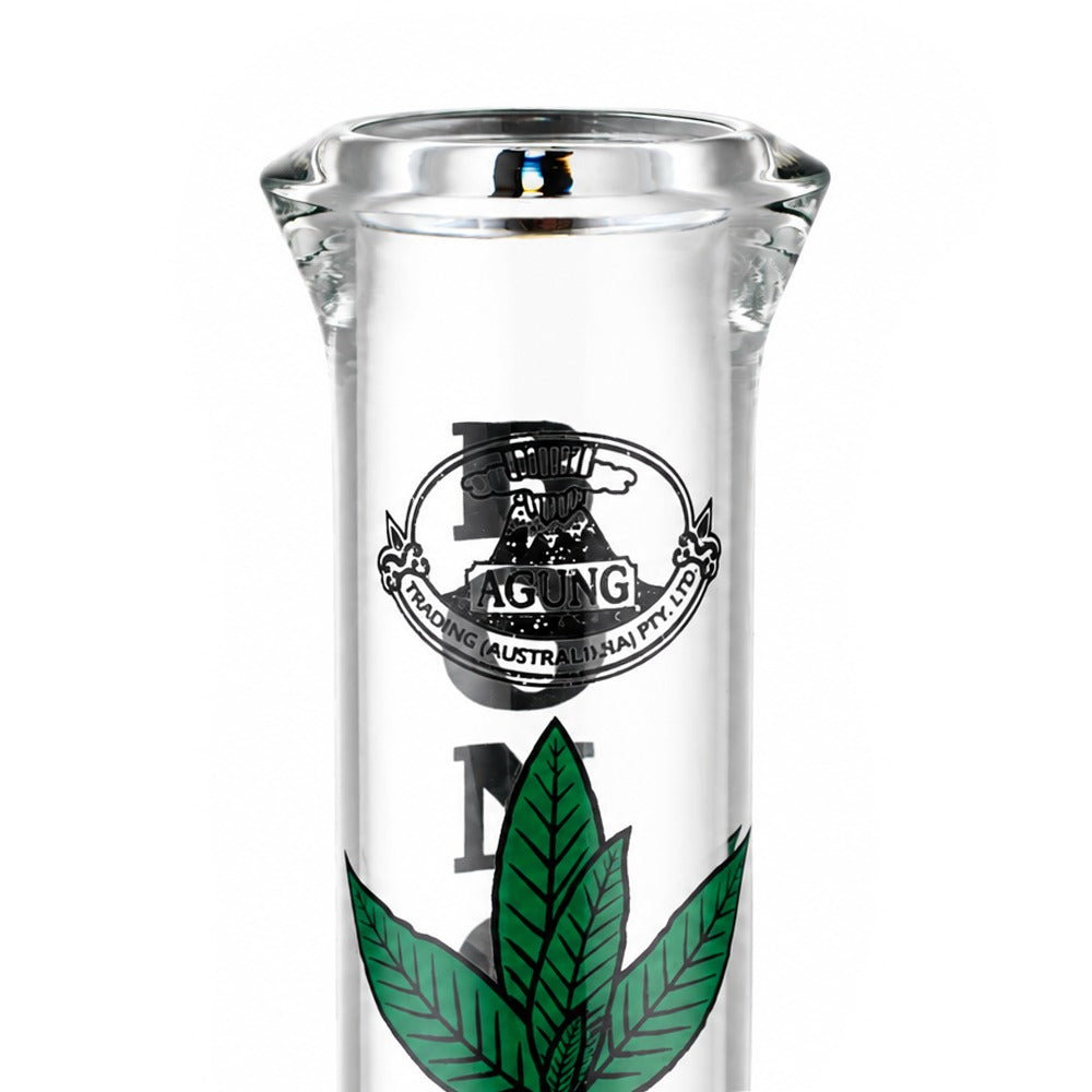 Agung - Big Glass 32cm Bubble Bong - Clear