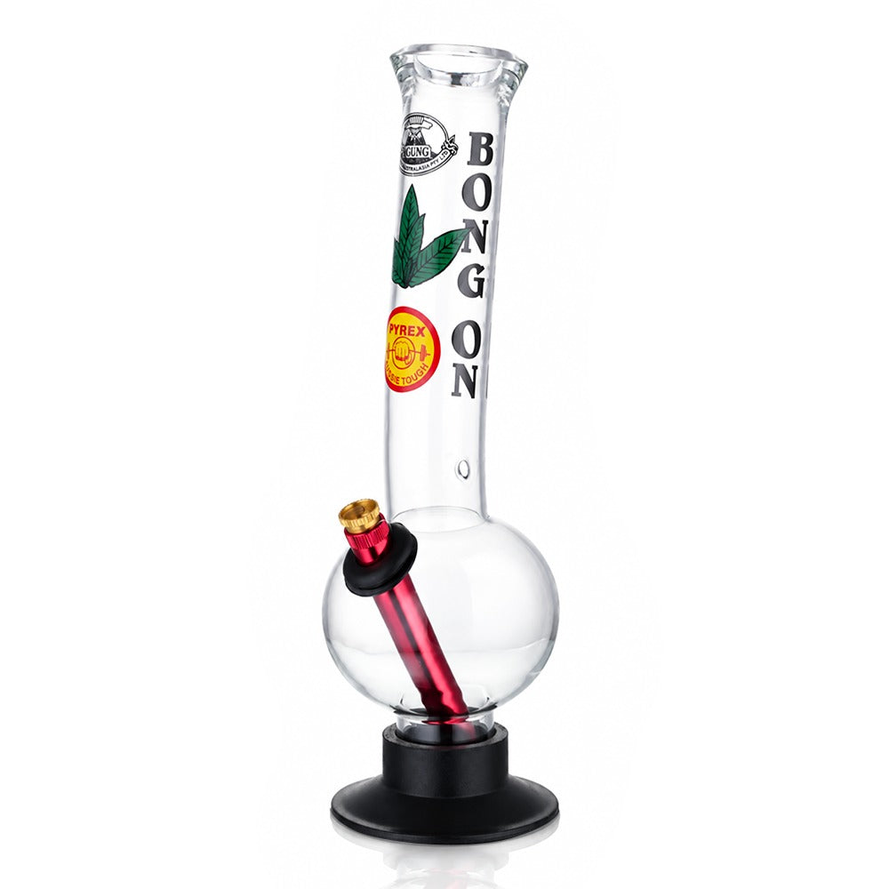 Agung - Big Glass 32cm Bubble Bong - Clear