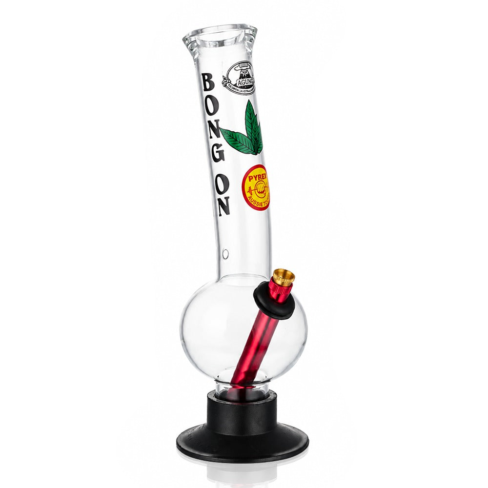 Agung - Big Glass 32cm Bubble Bong - Clear