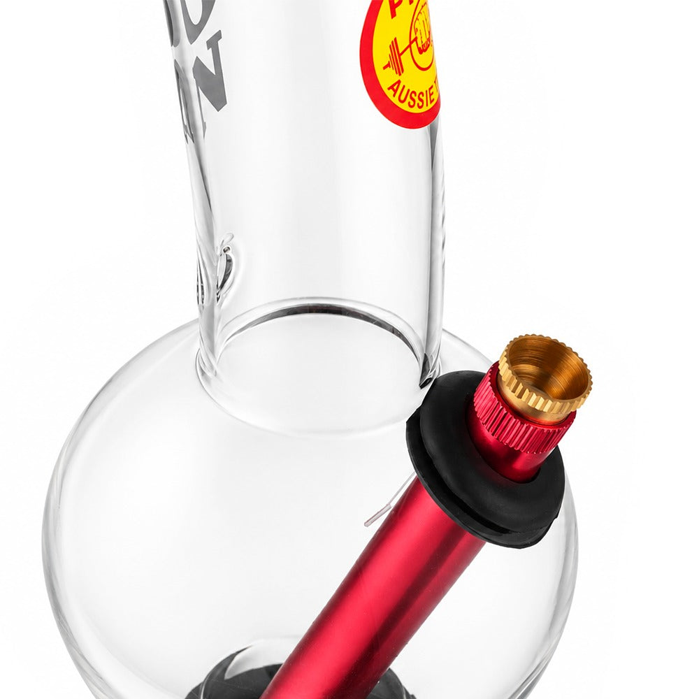 Agung - Big Glass 32cm Bubble Bong - Clear