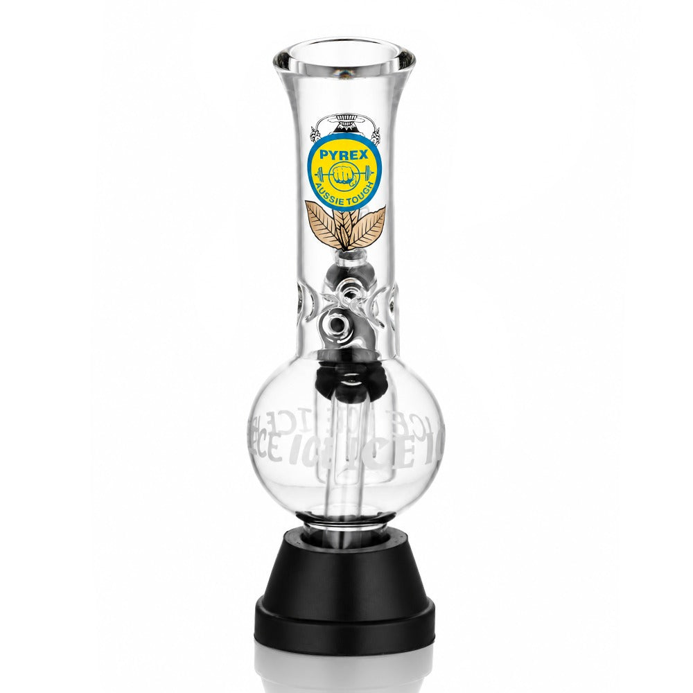 Agung -  Big Glass Double Chamber 32cm Bubble Bong - Clear