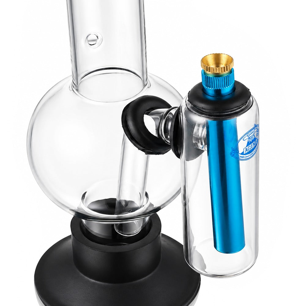 Agung -  Big Glass Double Chamber 36cm Bubble Bong - Clear