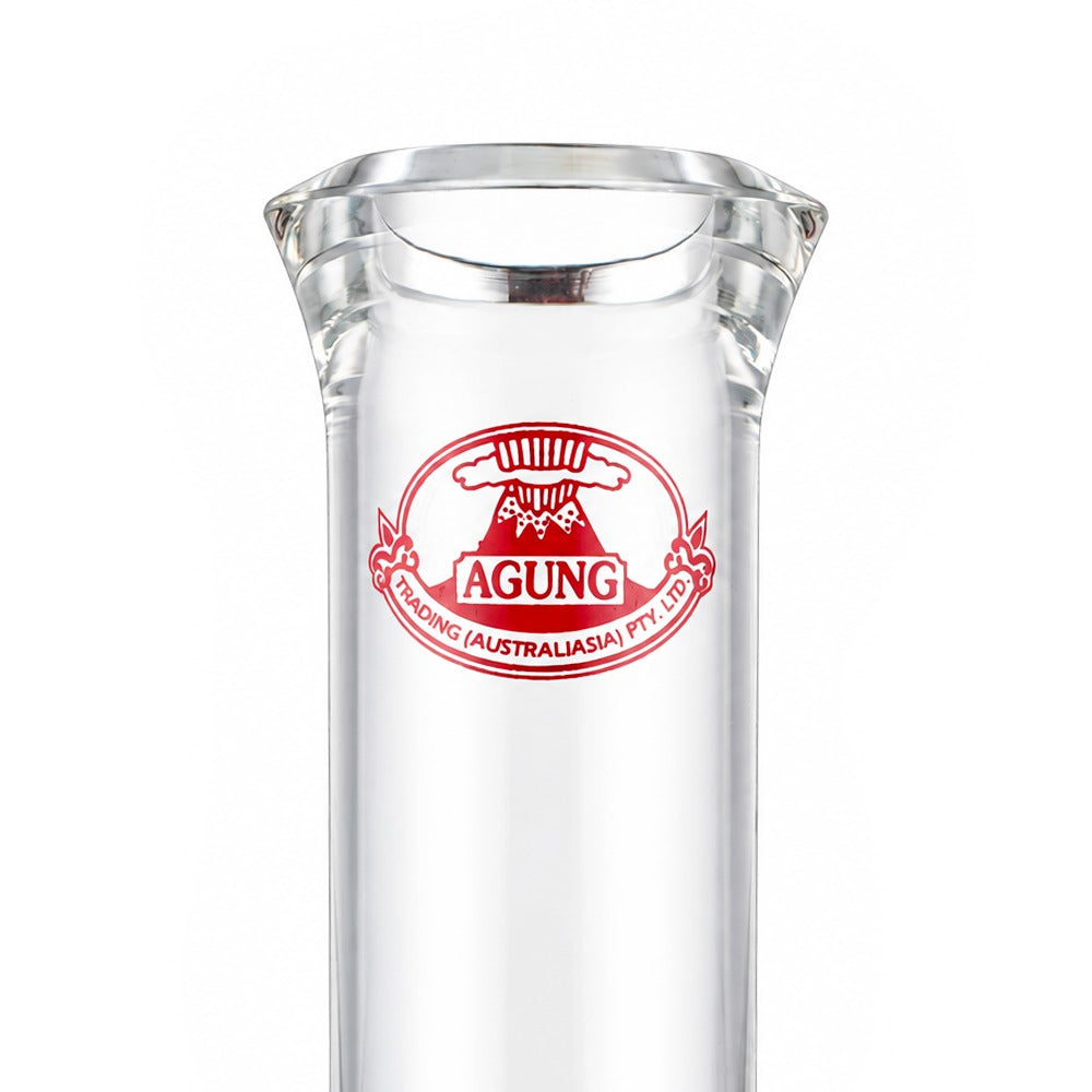 Agung -  Big Glass Double Chamber 36cm Bubble Bong - Clear