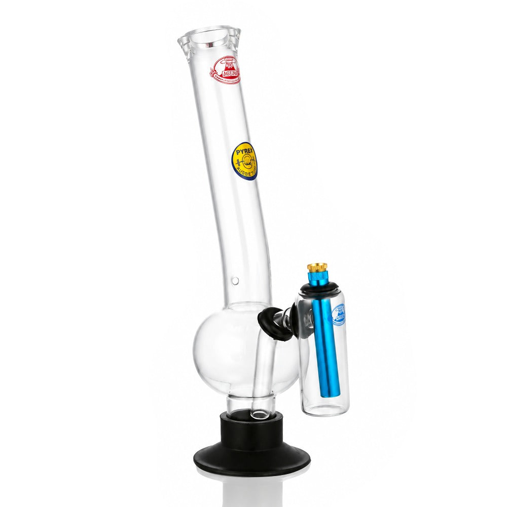 Agung -  Big Glass Double Chamber 36cm Bubble Bong - Clear