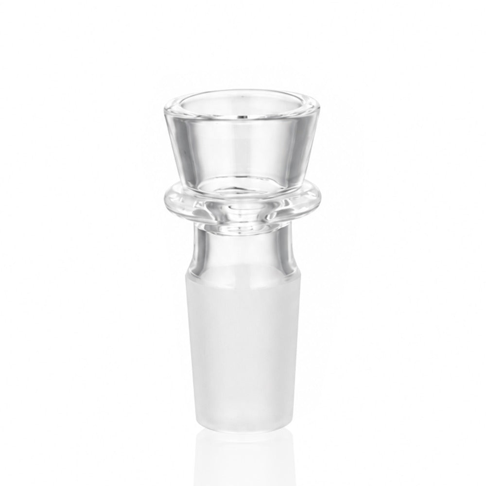 Grip Ring Glass Cone Piece 18mm Male - Clear Front View | Bong Warehouse